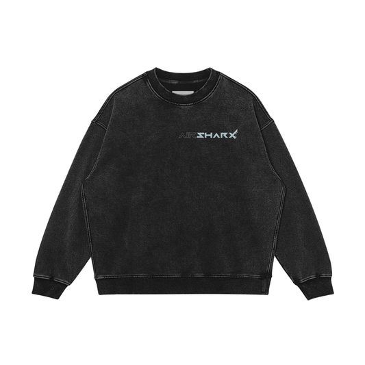 Sweatshirt GREAT SHARX - Faded Black - AIRSHARX®